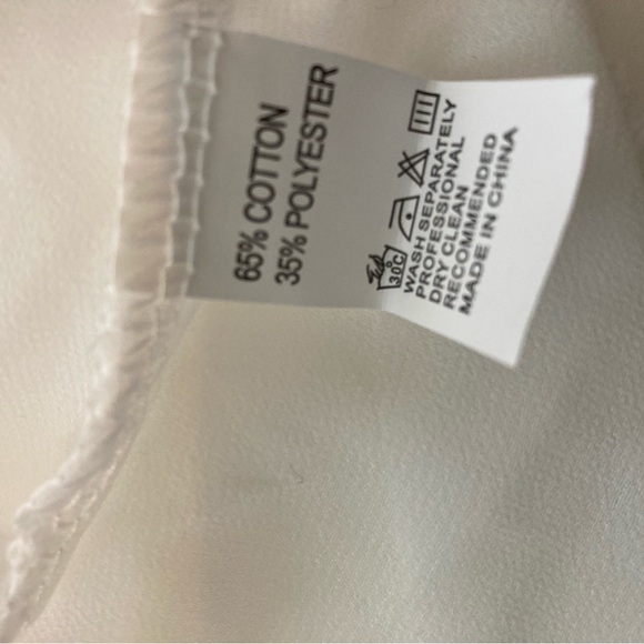 NWT DOSE white/off white cotton/chiffon maternity special event long gown size S - Picture 4 of 6